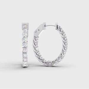 Inside Out Lab Grown Diamond Hoop Earrings.